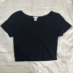 Black crop top